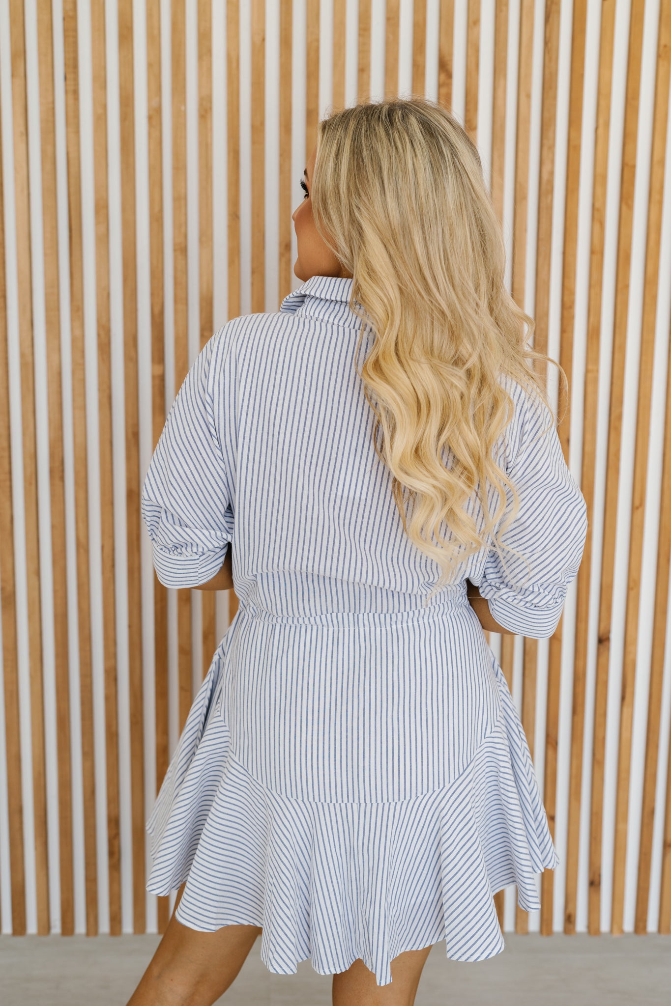 Bakersfield Shirt Dress - Blue Stripe