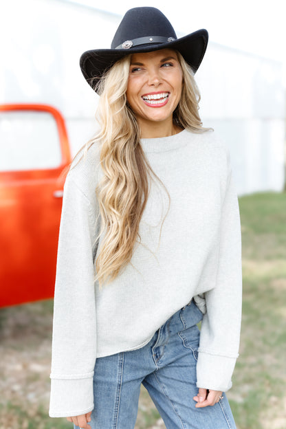 Open Road Sweater - Heather Grey