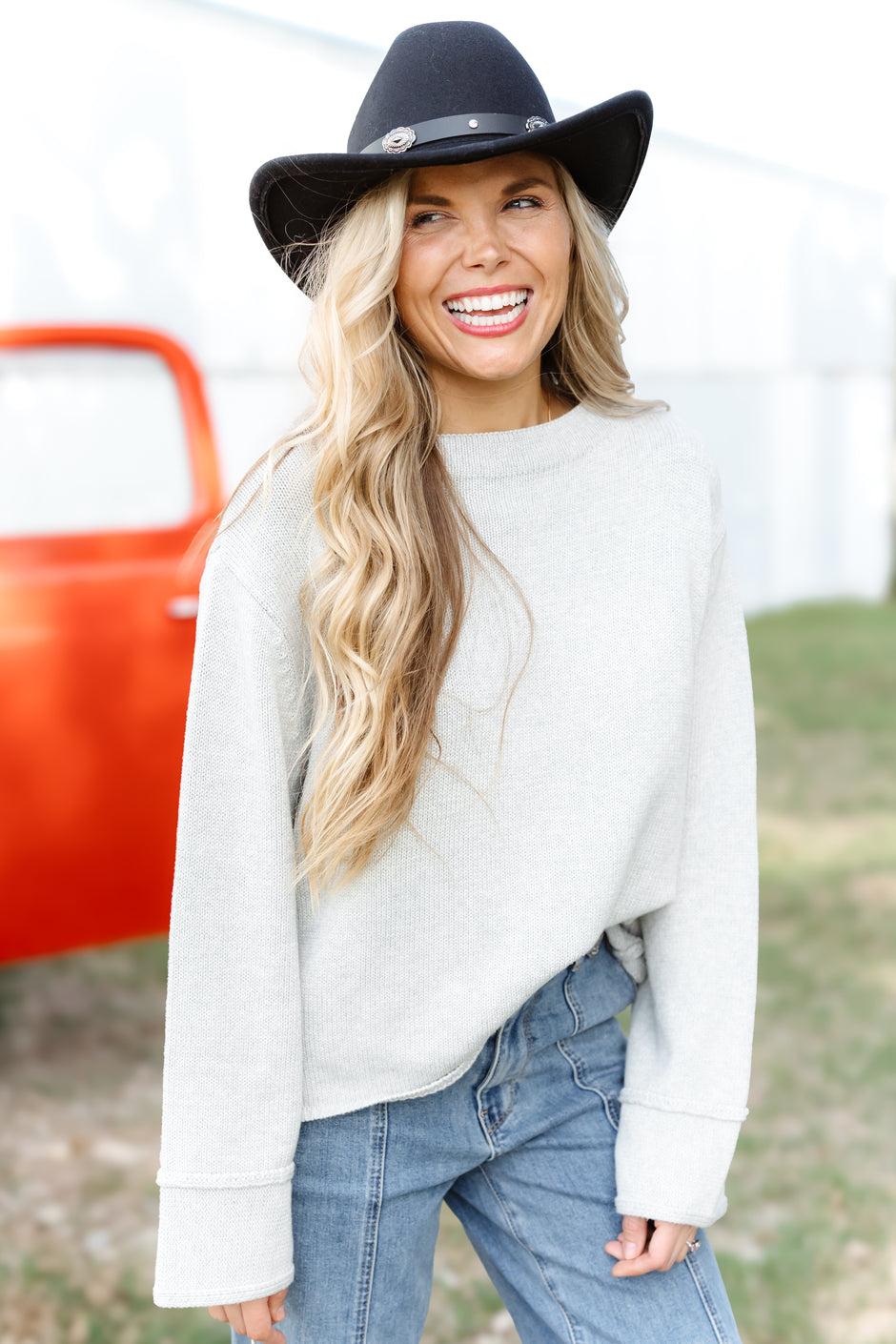 Open Road Sweater - Heather Grey