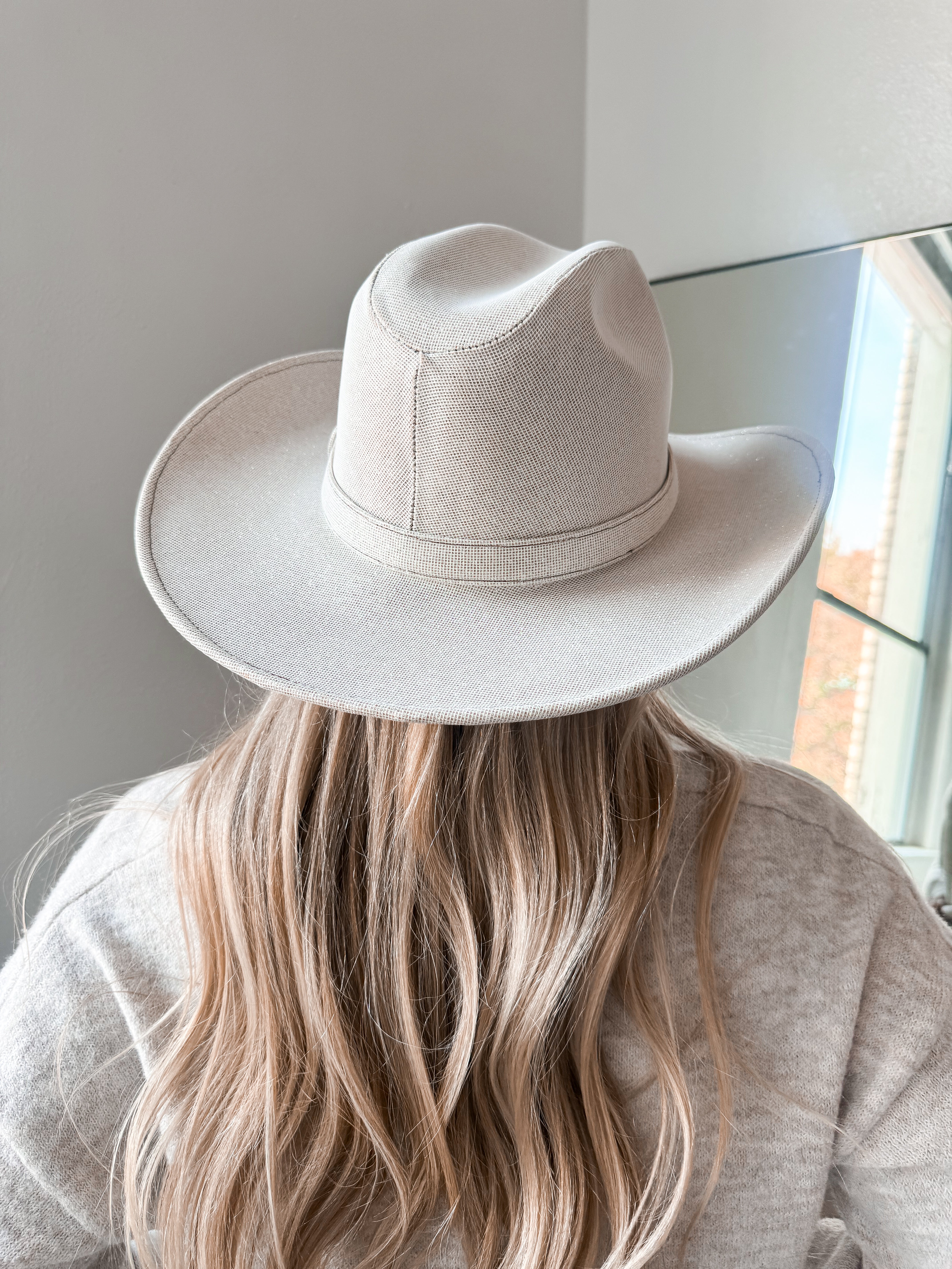 Western Glitter Hat-Ivory