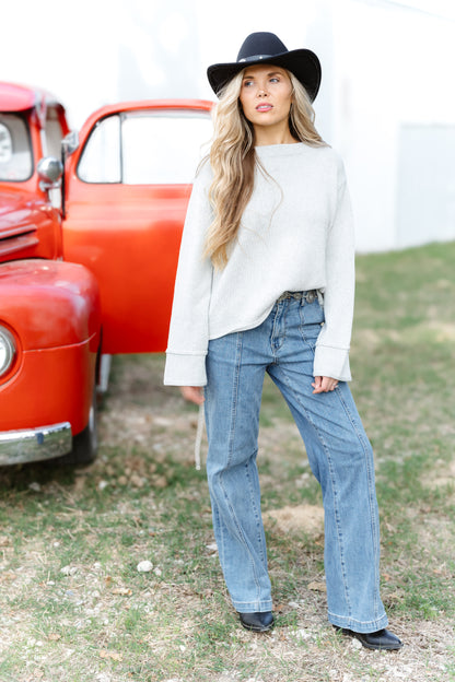 Open Road Sweater - Heather Grey