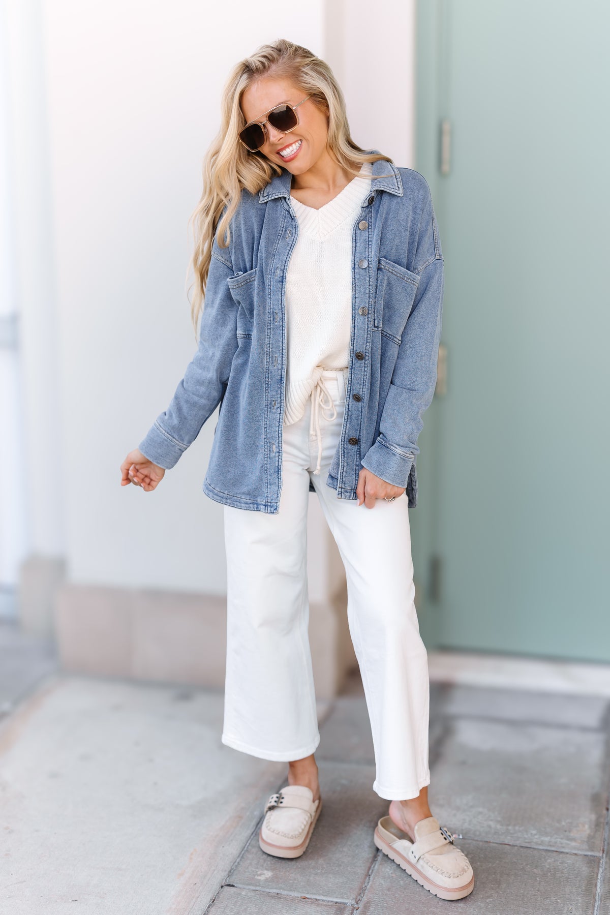 Open Horizon Shacket - Denim