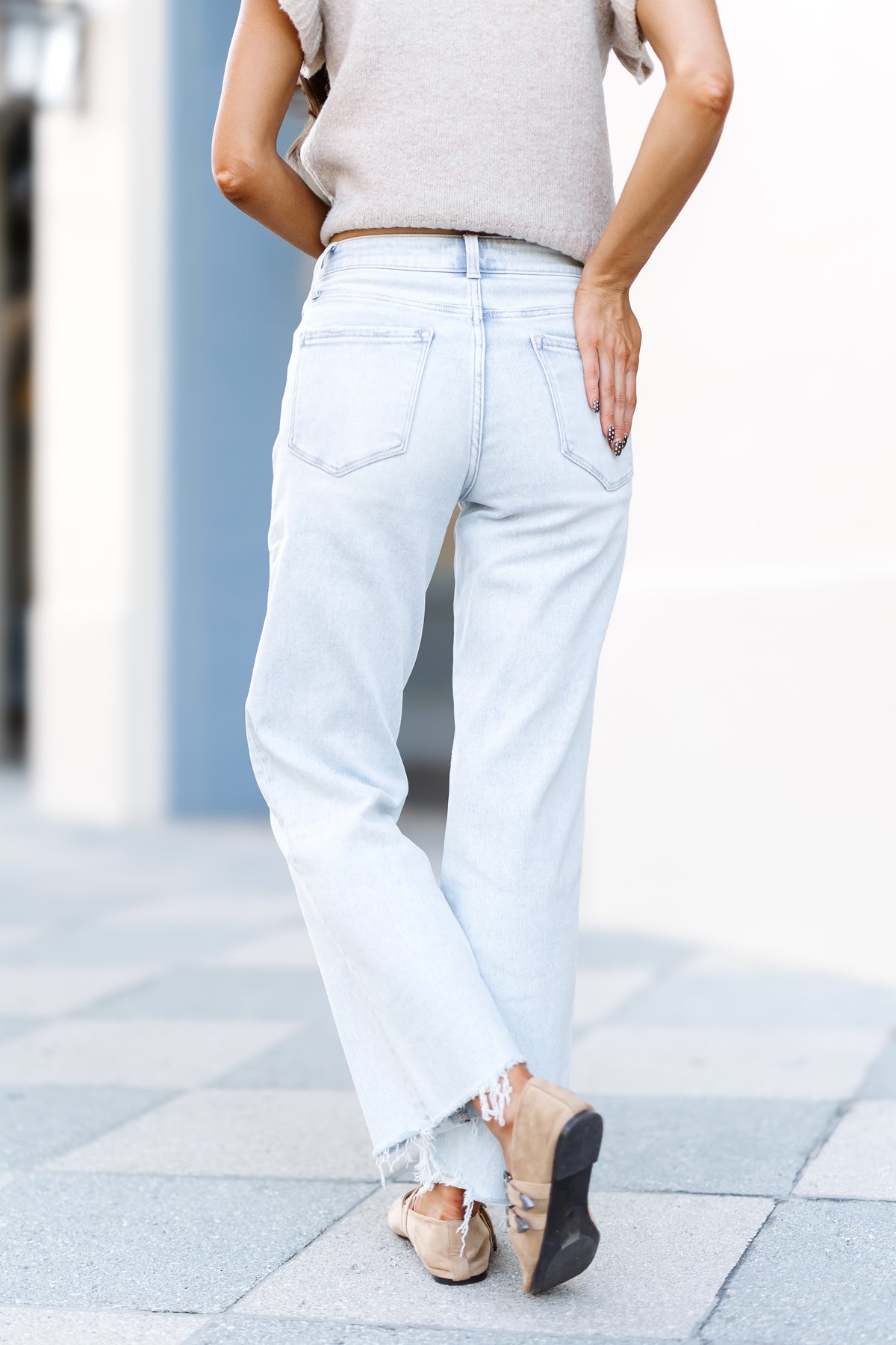 Donnie High Rise Slim Wide Jeans