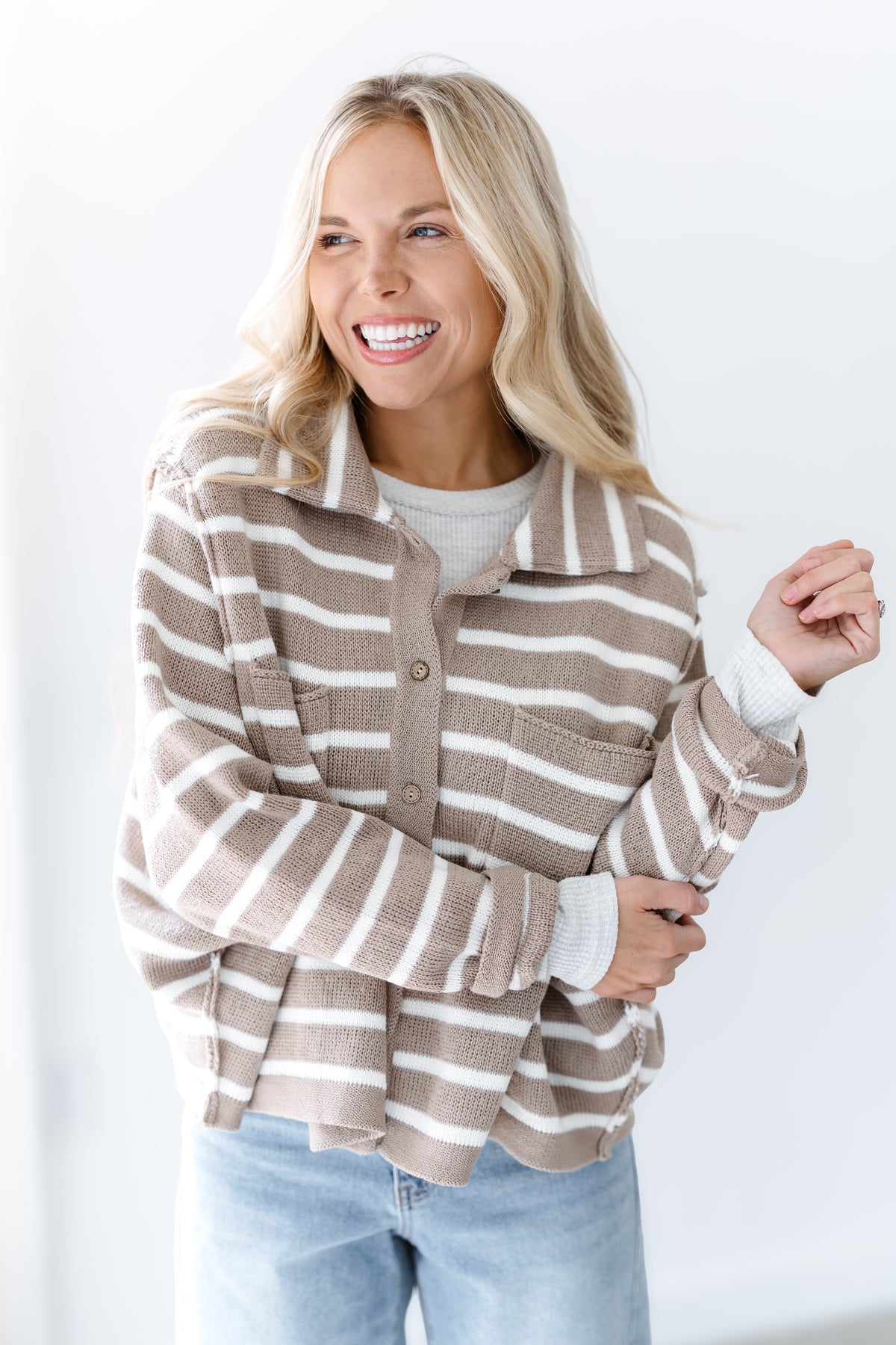 Midnight Frost Sweater - Taupe