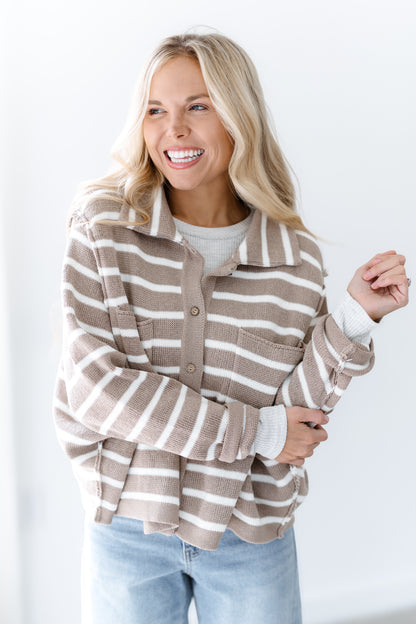 Midnight Frost Sweater - Taupe