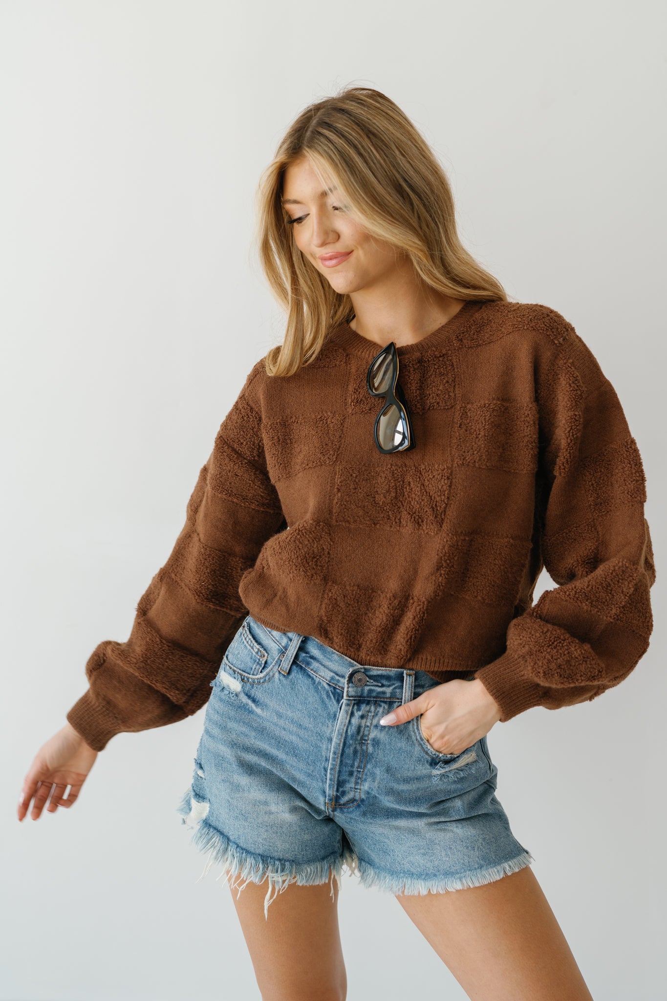 Signs Of Happiness Sweater-Brown
