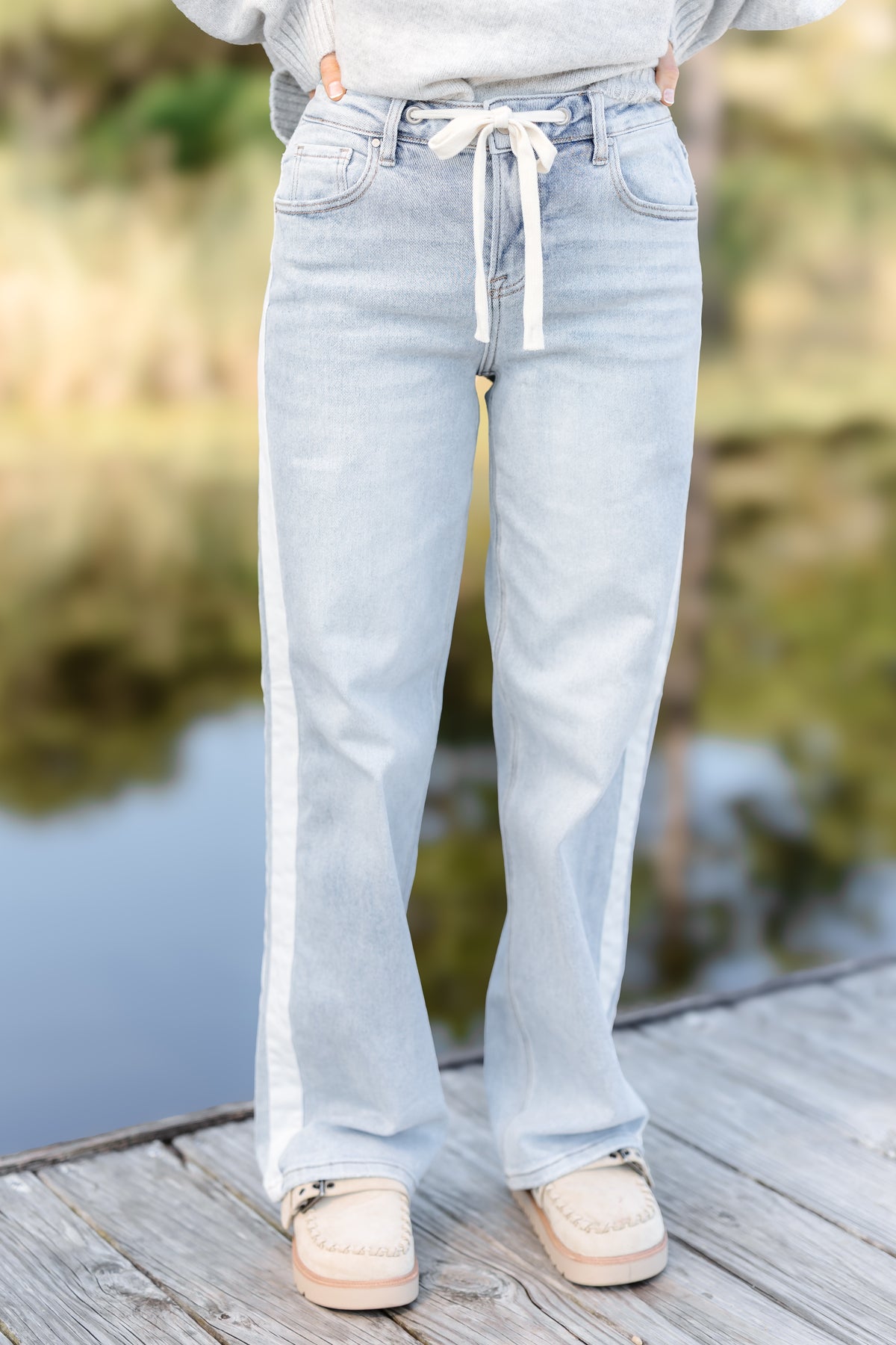 Wesley Slouchy Baggy With Side Contrast Jeans