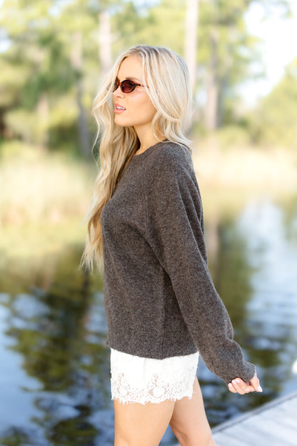 Steady Comfort Oversized Sweater - Brown