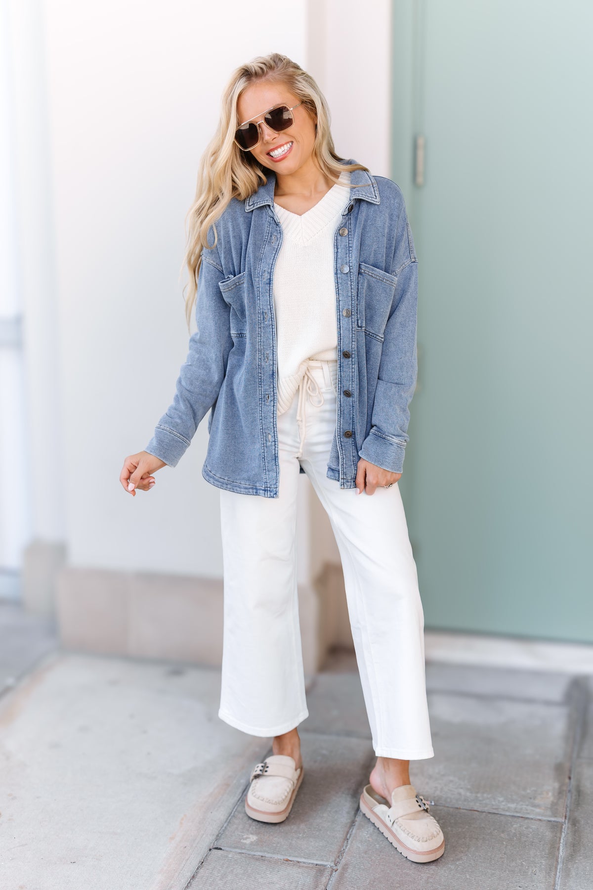Open Horizon Shacket - Denim