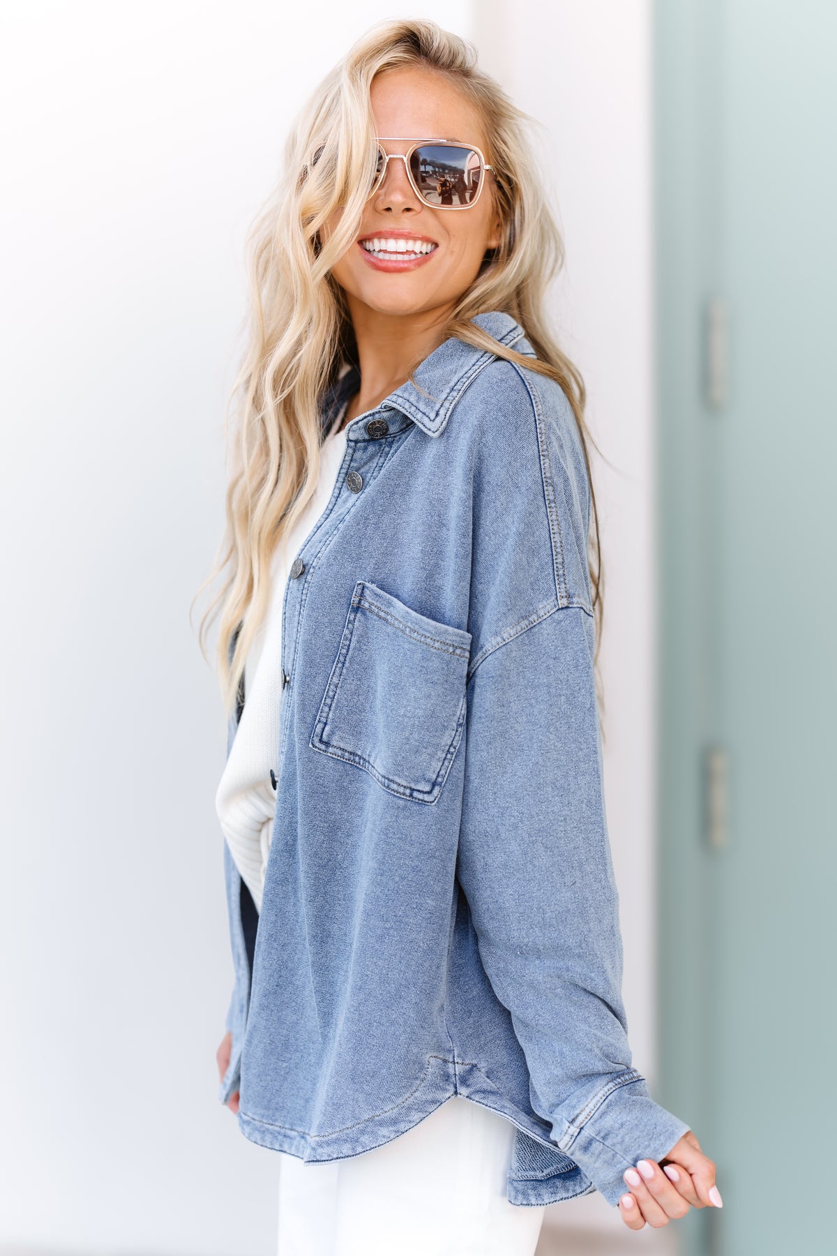 Open Horizon Shacket - Denim