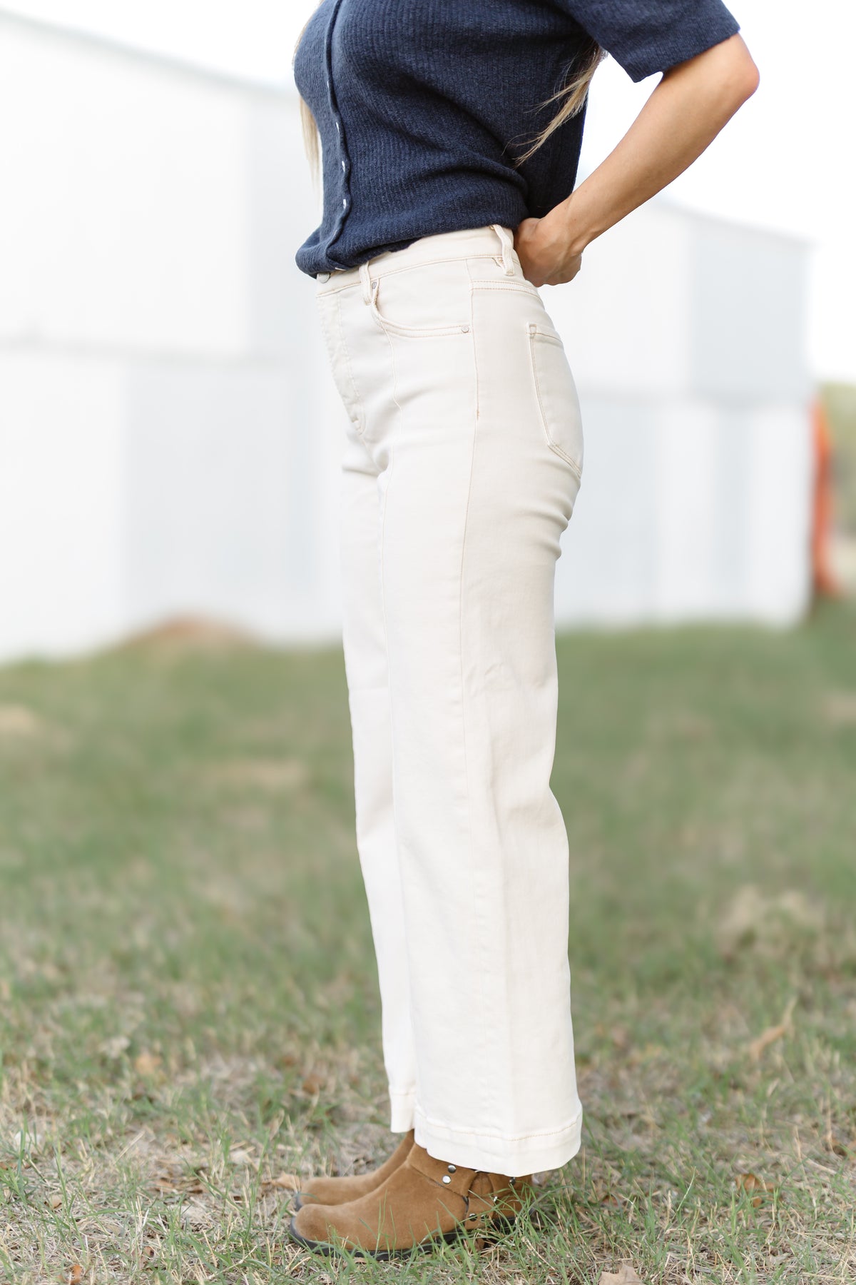Graham HR Crop Wide Stretchy Jeans
