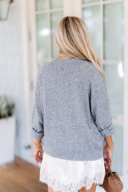 Steady Comfort Oversized Sweater - H. Grey