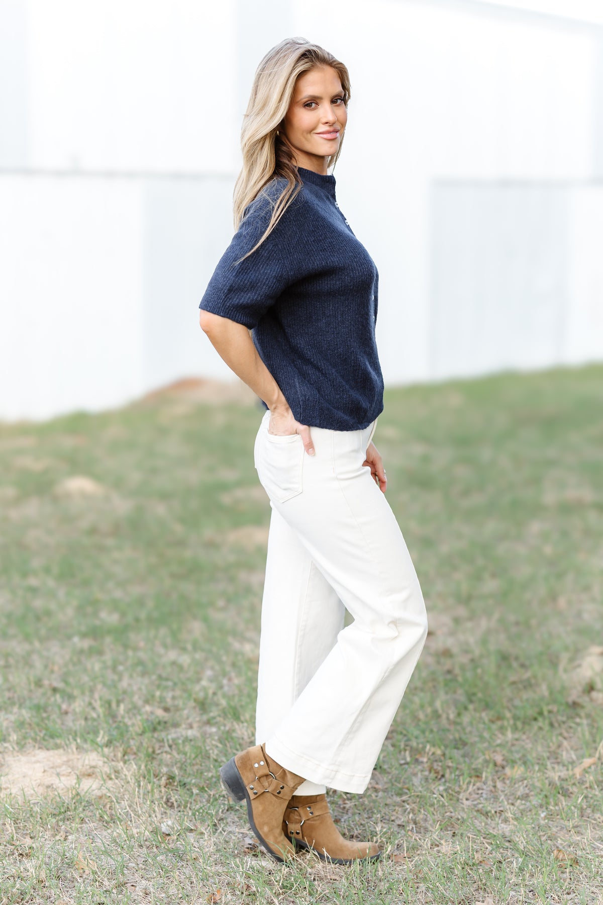 Graham HR Crop Wide Stretchy Jeans