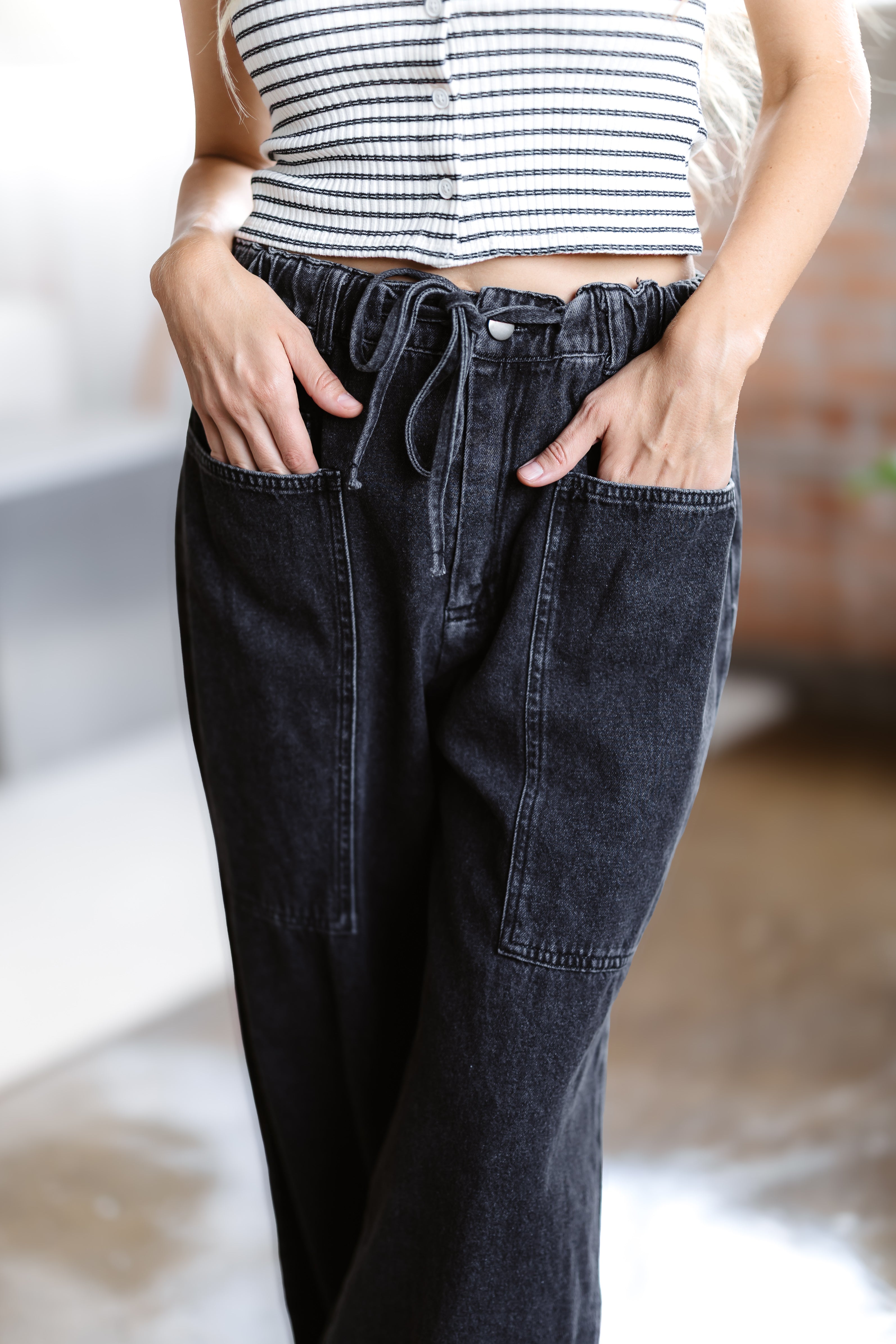 Tyler Oversized Wide Leg Jeans - Vintage Black