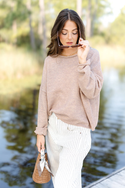 Light And Cozy Sweater - Mocha