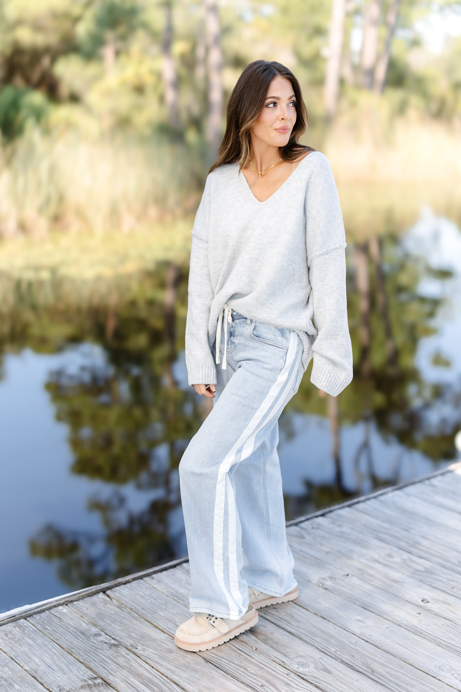 Wesley Slouchy Baggy With Side Contrast Jeans