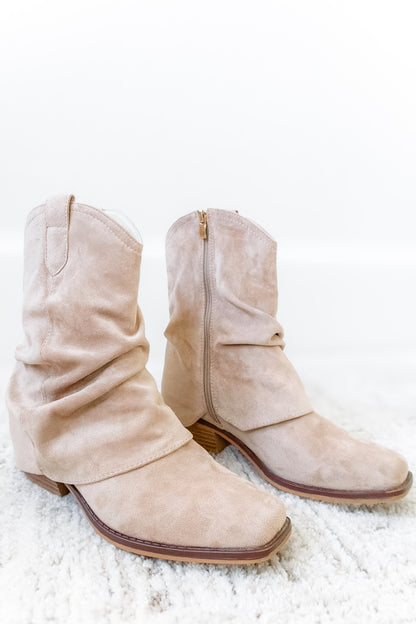 Pierre Dumas: Dakota Western Ankle Boot - Sand