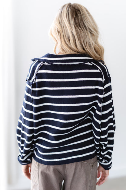 Midnight Frost Sweater - Navy