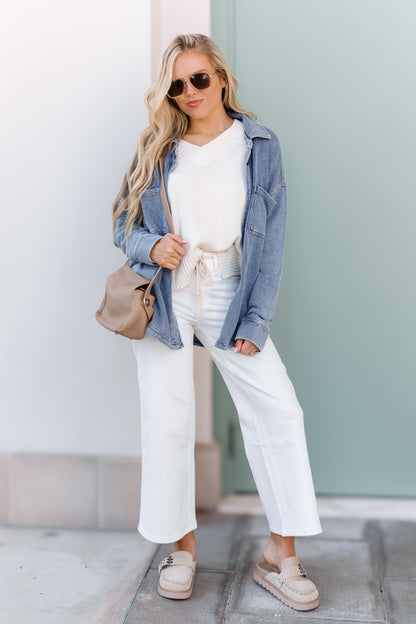 Open Horizon Shacket - Denim