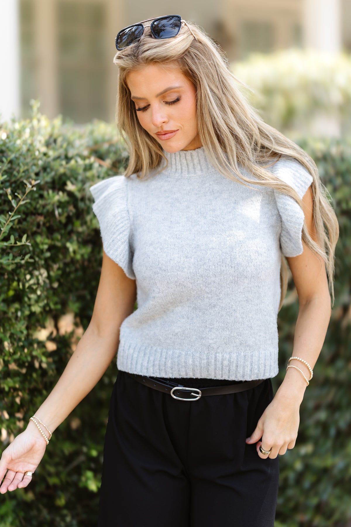 Feel The Warmth Sweater Vest - Grey