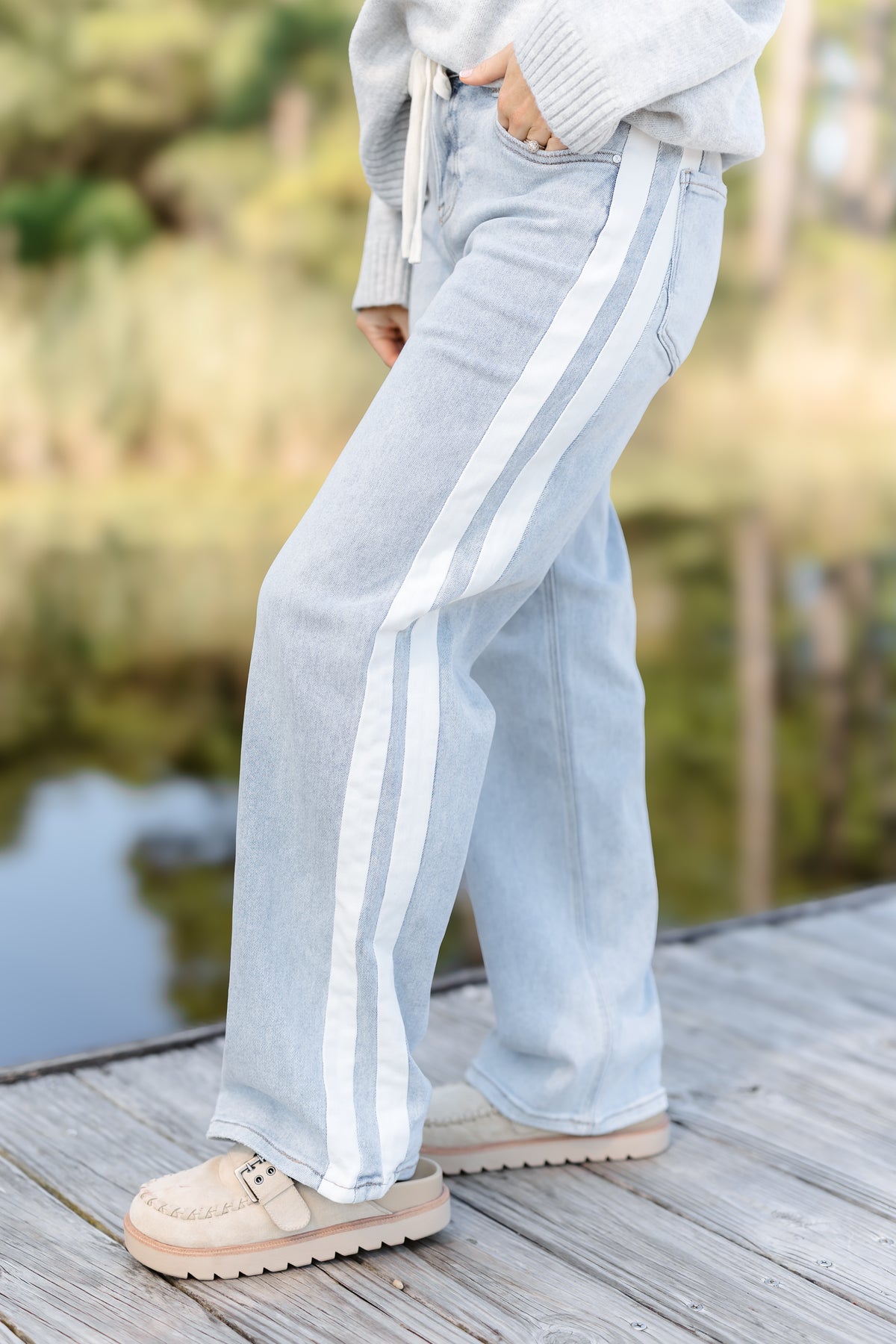 Wesley Slouchy Baggy With Side Contrast Jeans