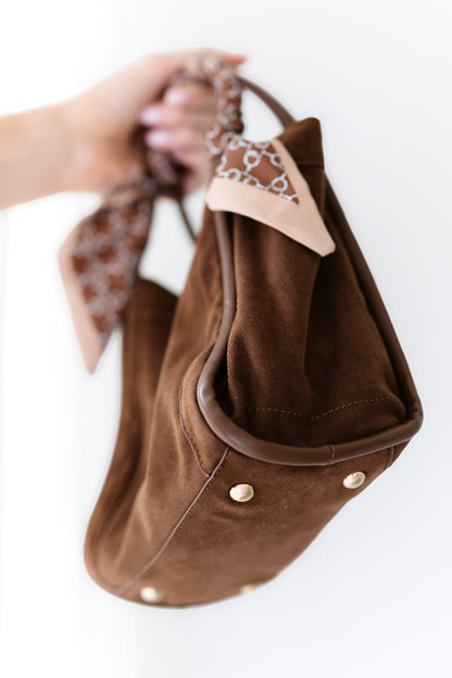 Gianna Suede Bag - Chocolate