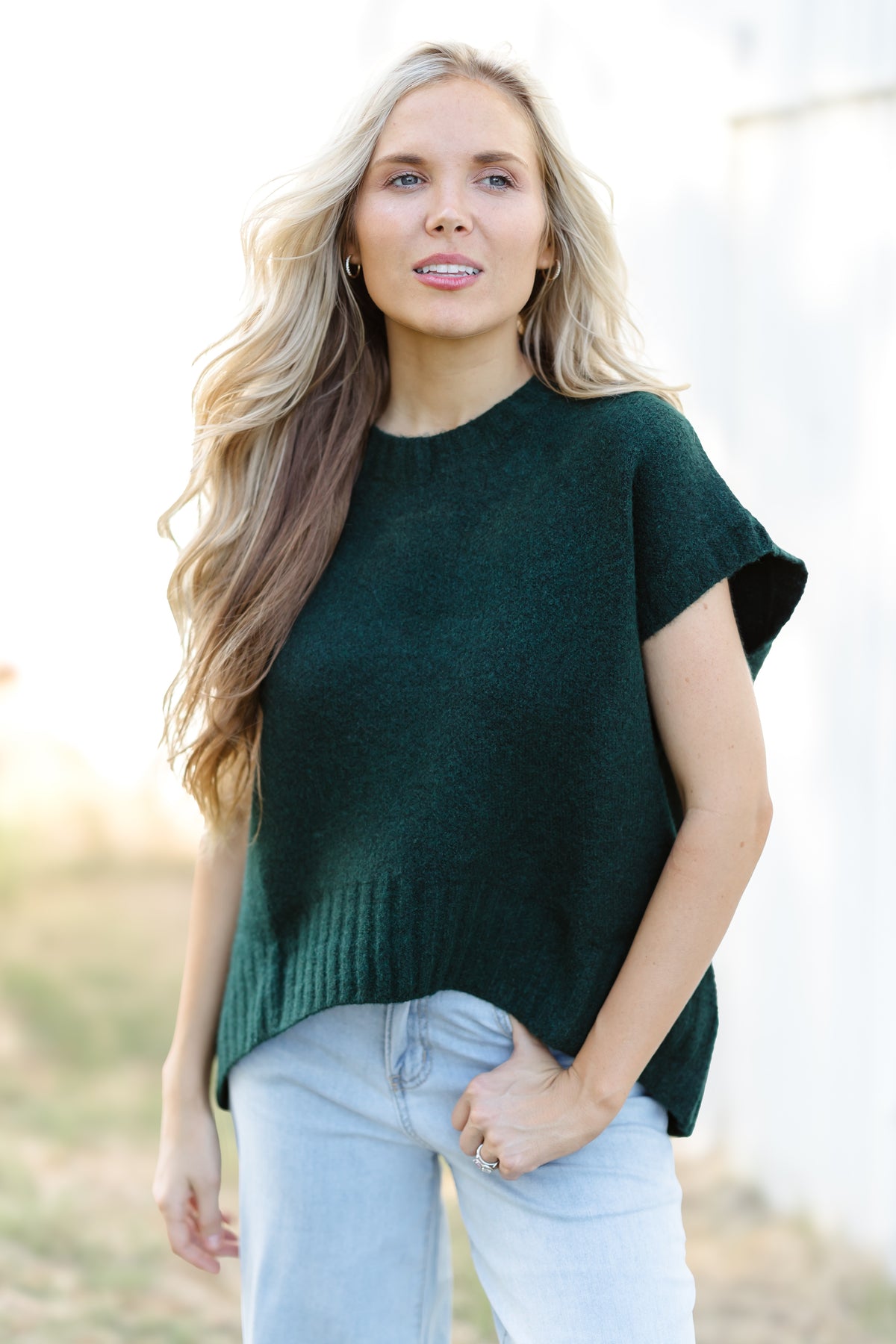 Cozy Moments Sweater Vest - Hunter