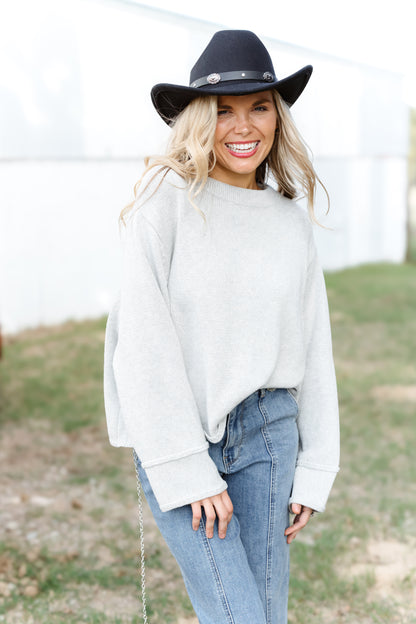 Open Road Sweater - Heather Grey