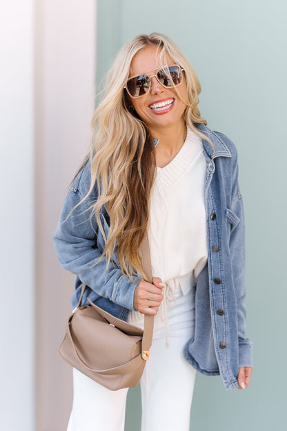 Open Horizon Shacket - Denim