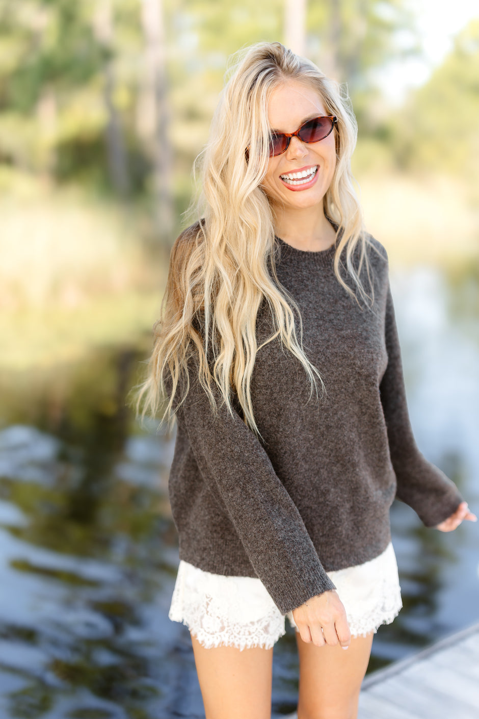 Steady Comfort Oversized Sweater - Brown