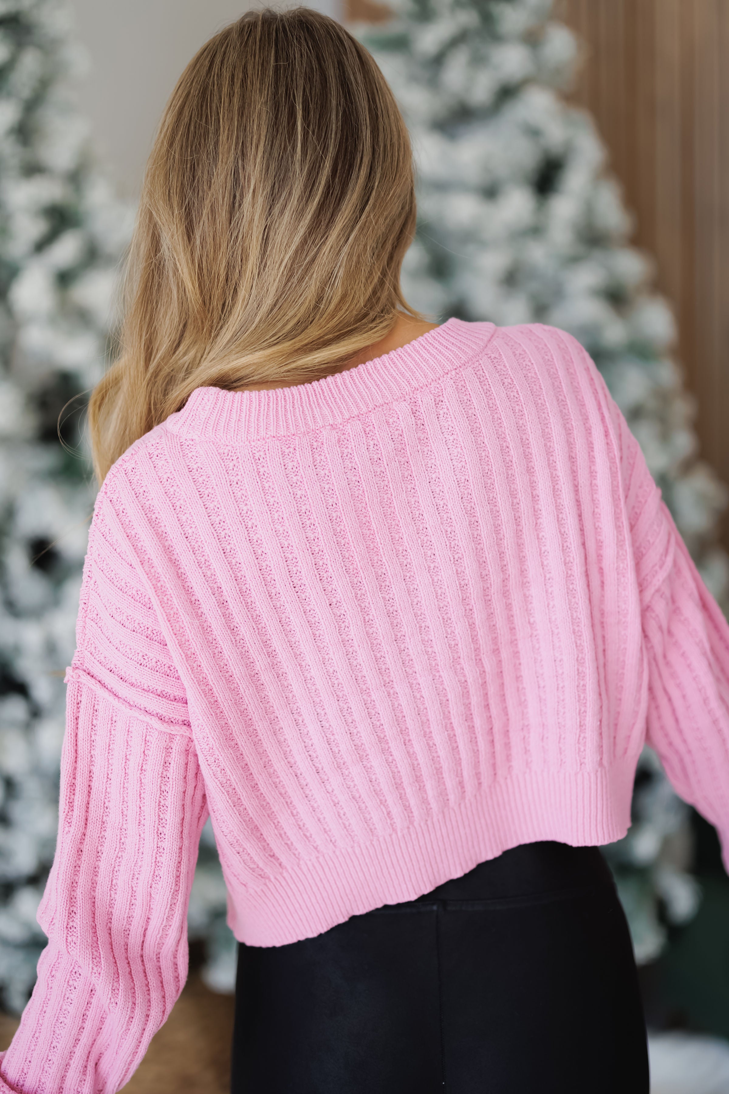 Chilly Air Sweater-Pink