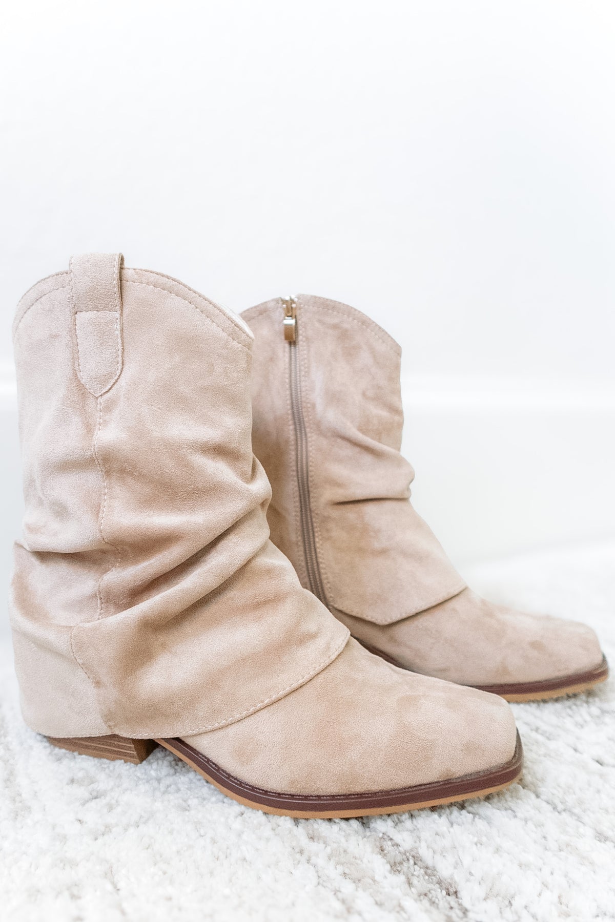 Pierre Dumas: Dakota Western Ankle Boot - Sand