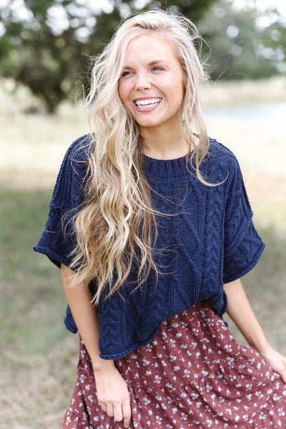 Keep Your Wonder Sweater - Navy