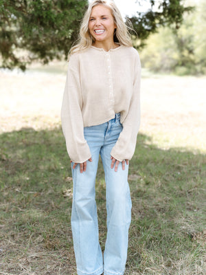 Travis HR Side Panel Wide Leg Jeans