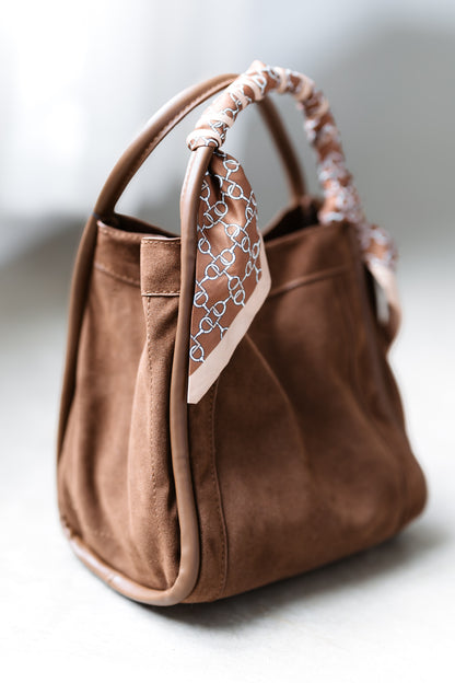 Gianna Suede Bag - Chocolate