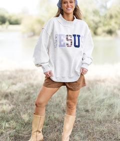 Jesus Embroidered Sweatshirt - Ash Grey