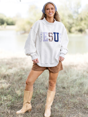 Jesus Embroidered Sweatshirt - Ash Grey