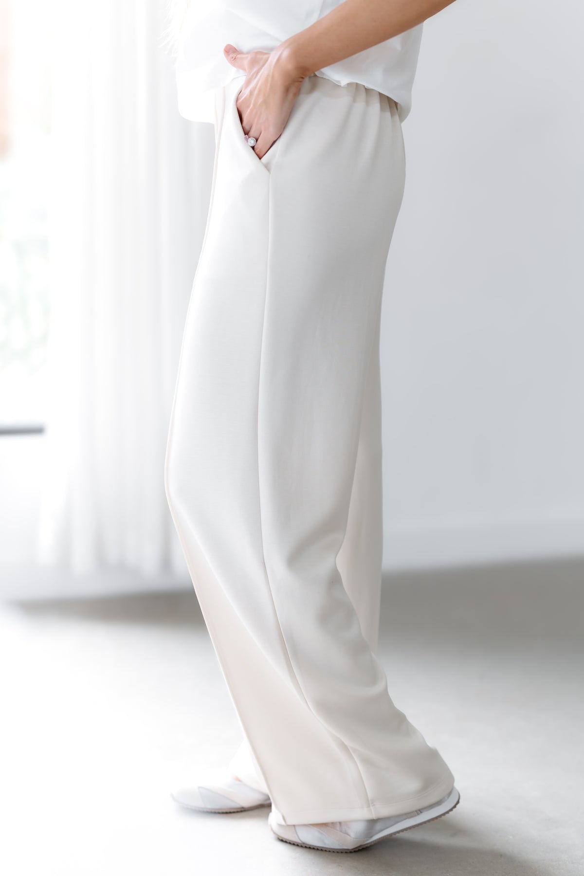 Seaside Escape Pants - Ecru