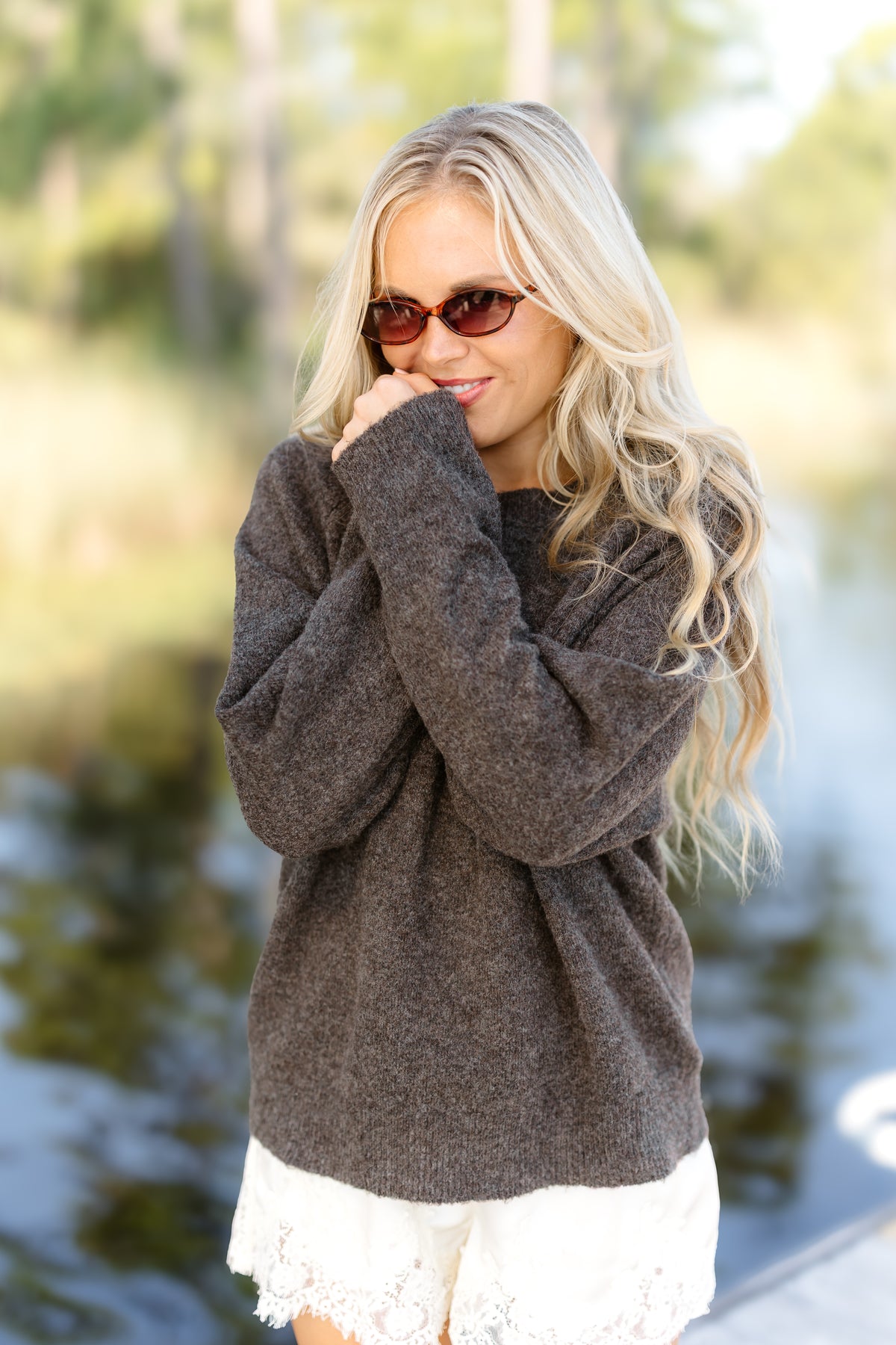 Steady Comfort Oversized Sweater - Brown