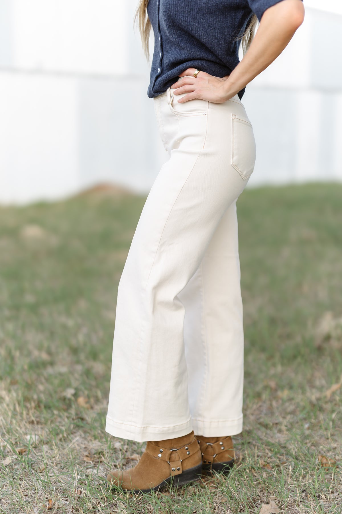 Graham HR Crop Wide Stretchy Jeans