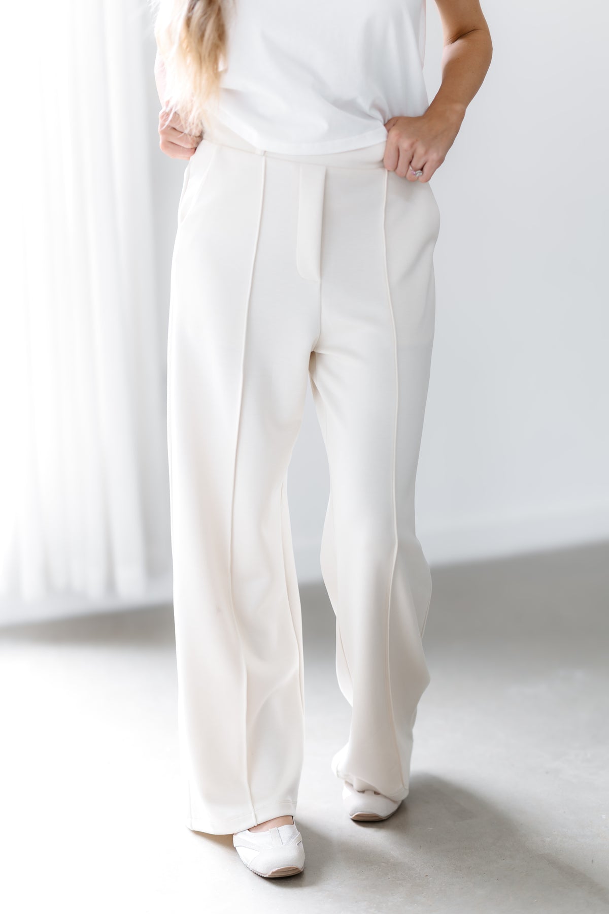 Seaside Escape Pants - Ecru