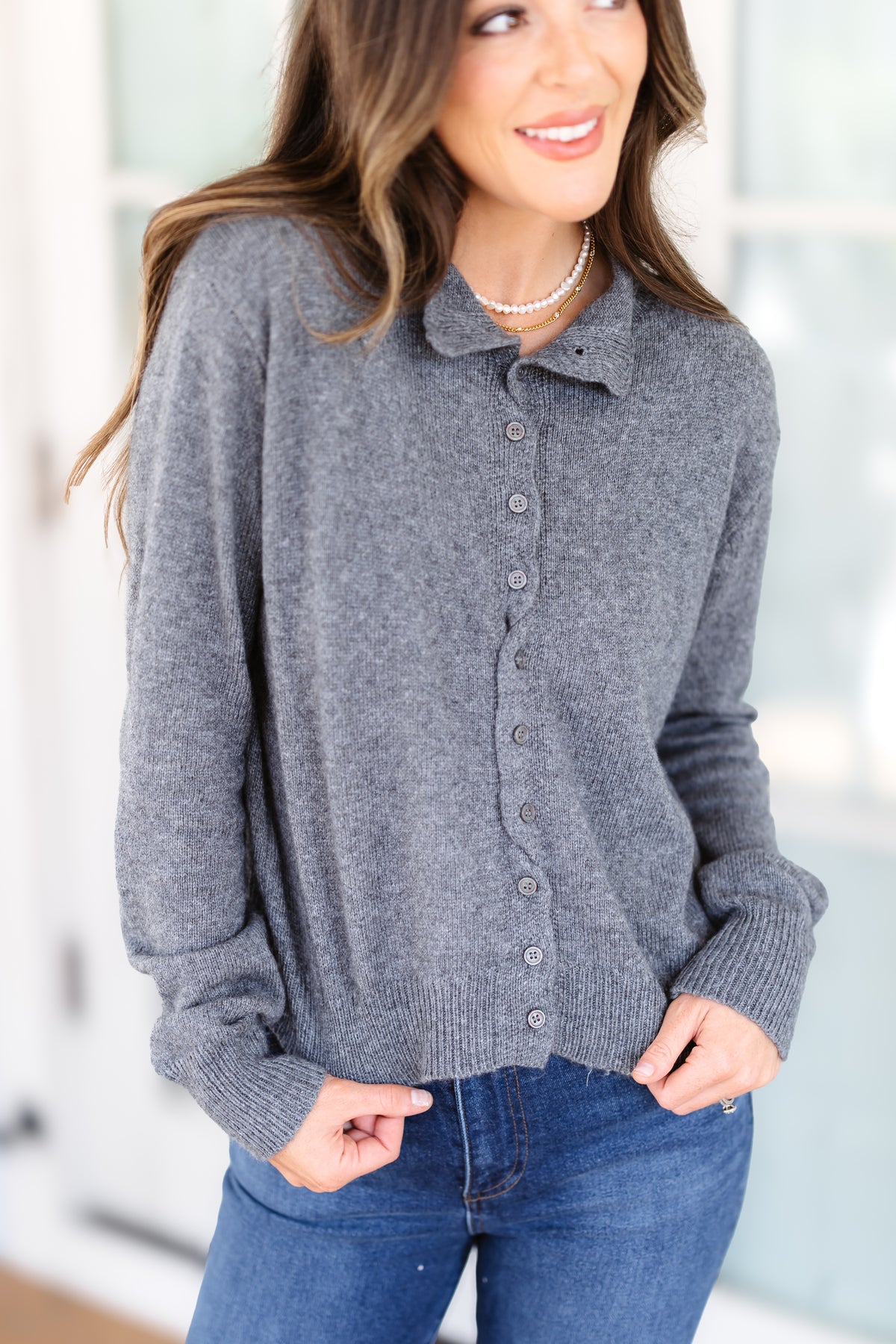 Chilled Dawn Cardigan - Grey