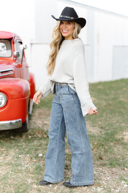 Open Road Sweater - Heather Grey