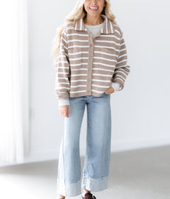 Midnight Frost Sweater - Taupe