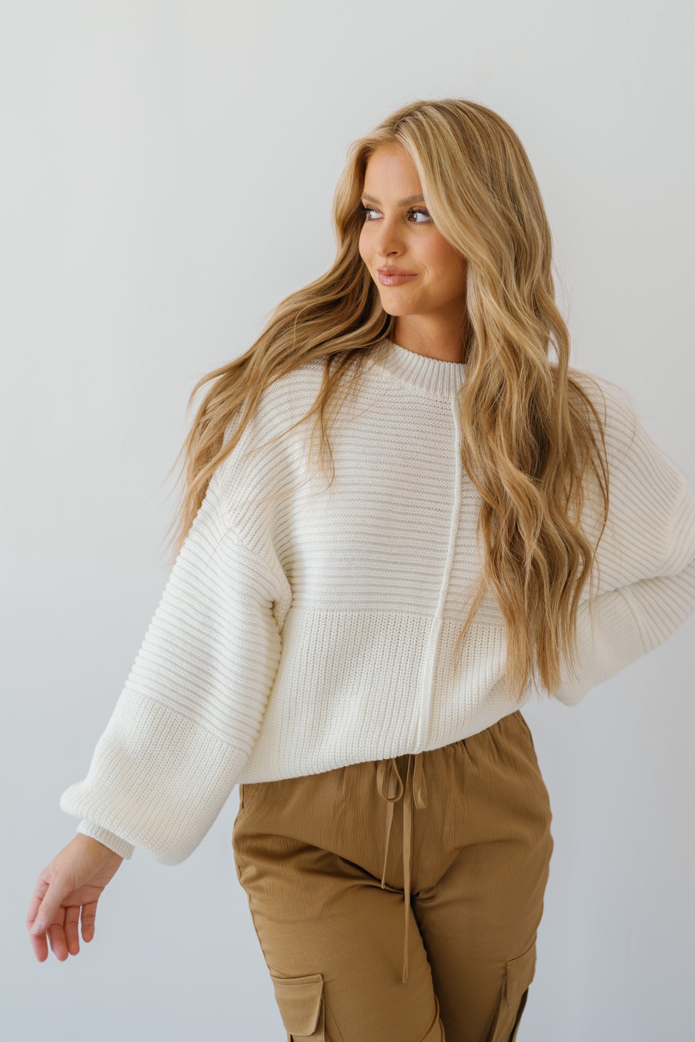 Butter Me Up Sweater-White
