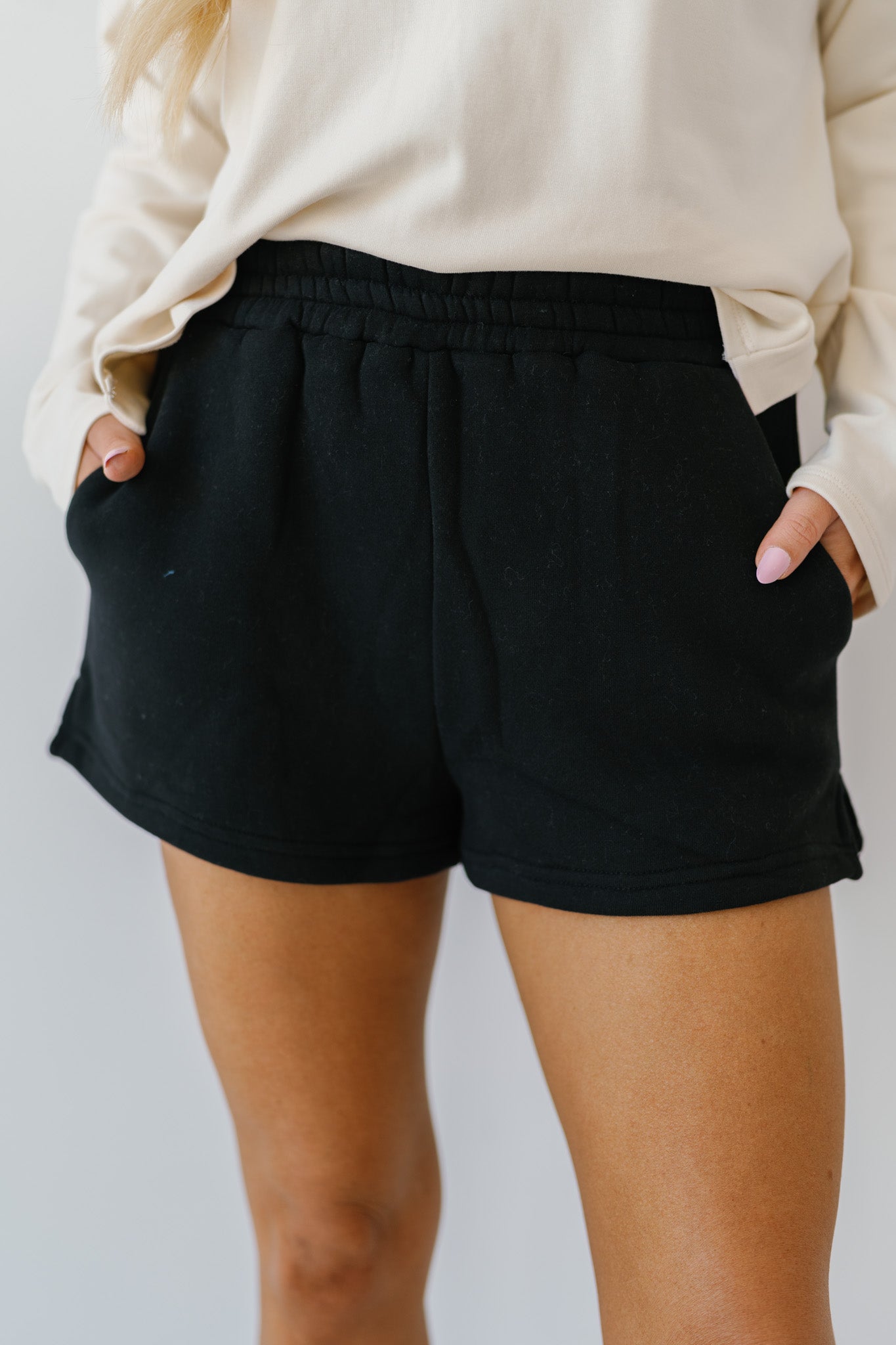 Easy Does It Shorts-Black