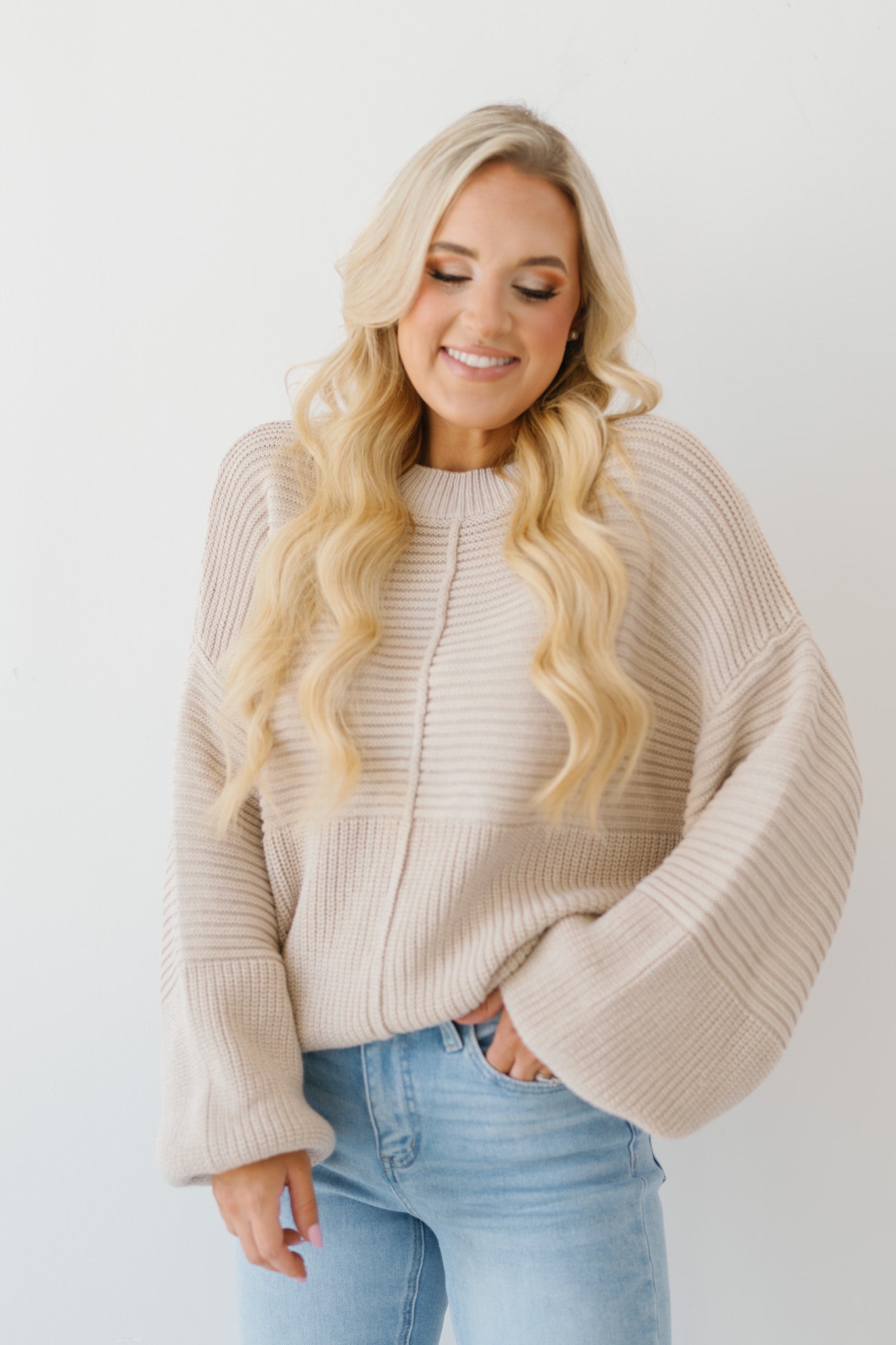 Butter Me Up Sweater-Beige