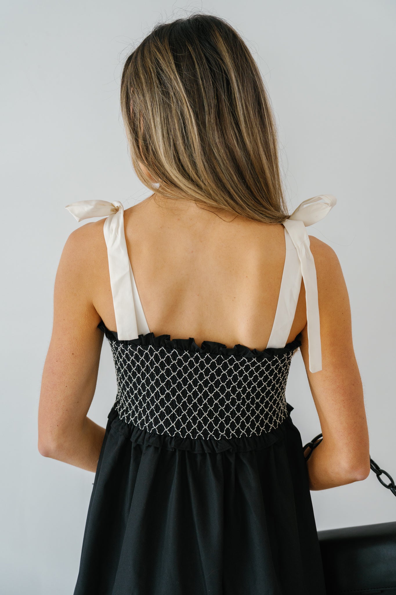 Rachael Shoulder Tie Maxi Dress - Black