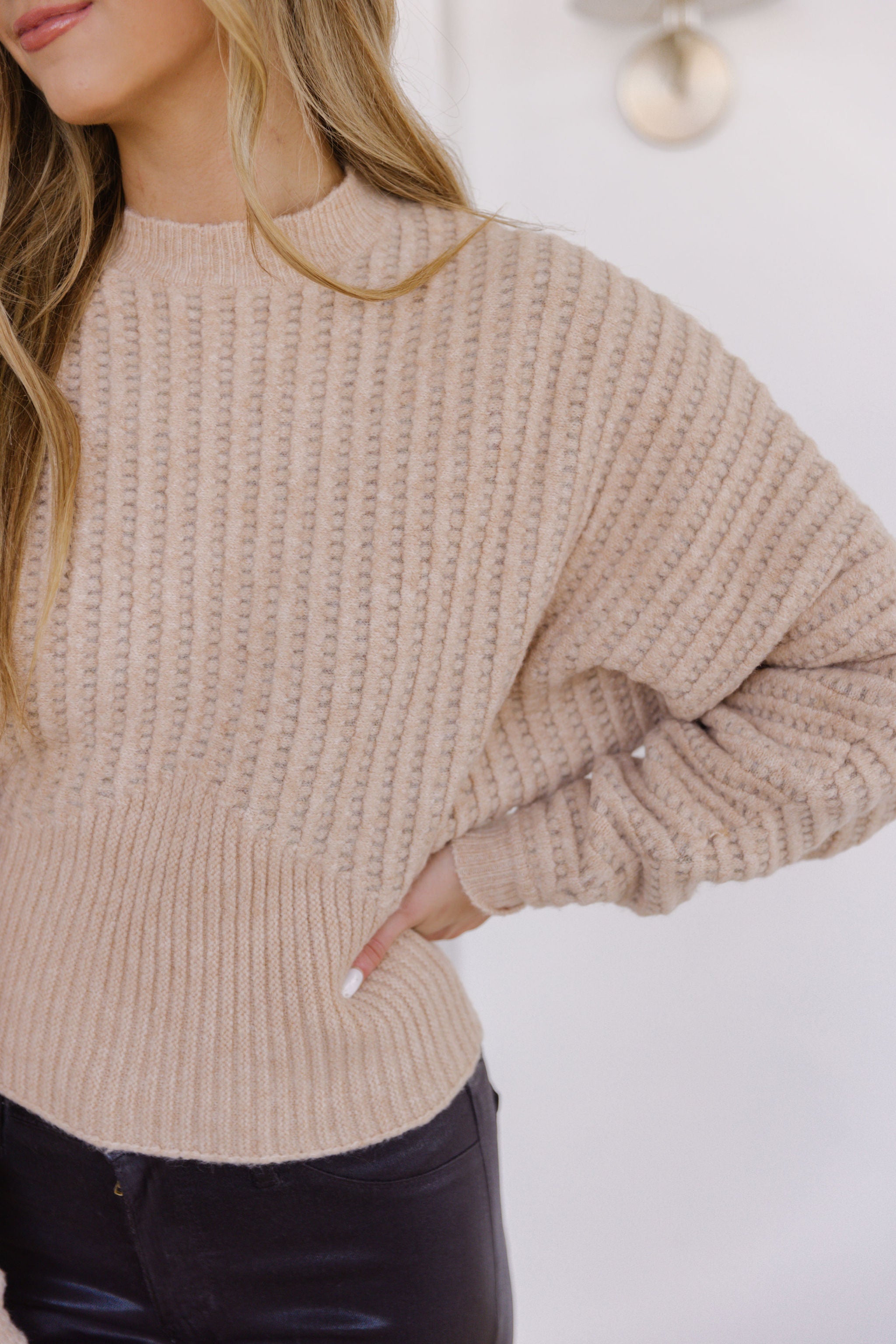 Maggie Sweater-Taupe