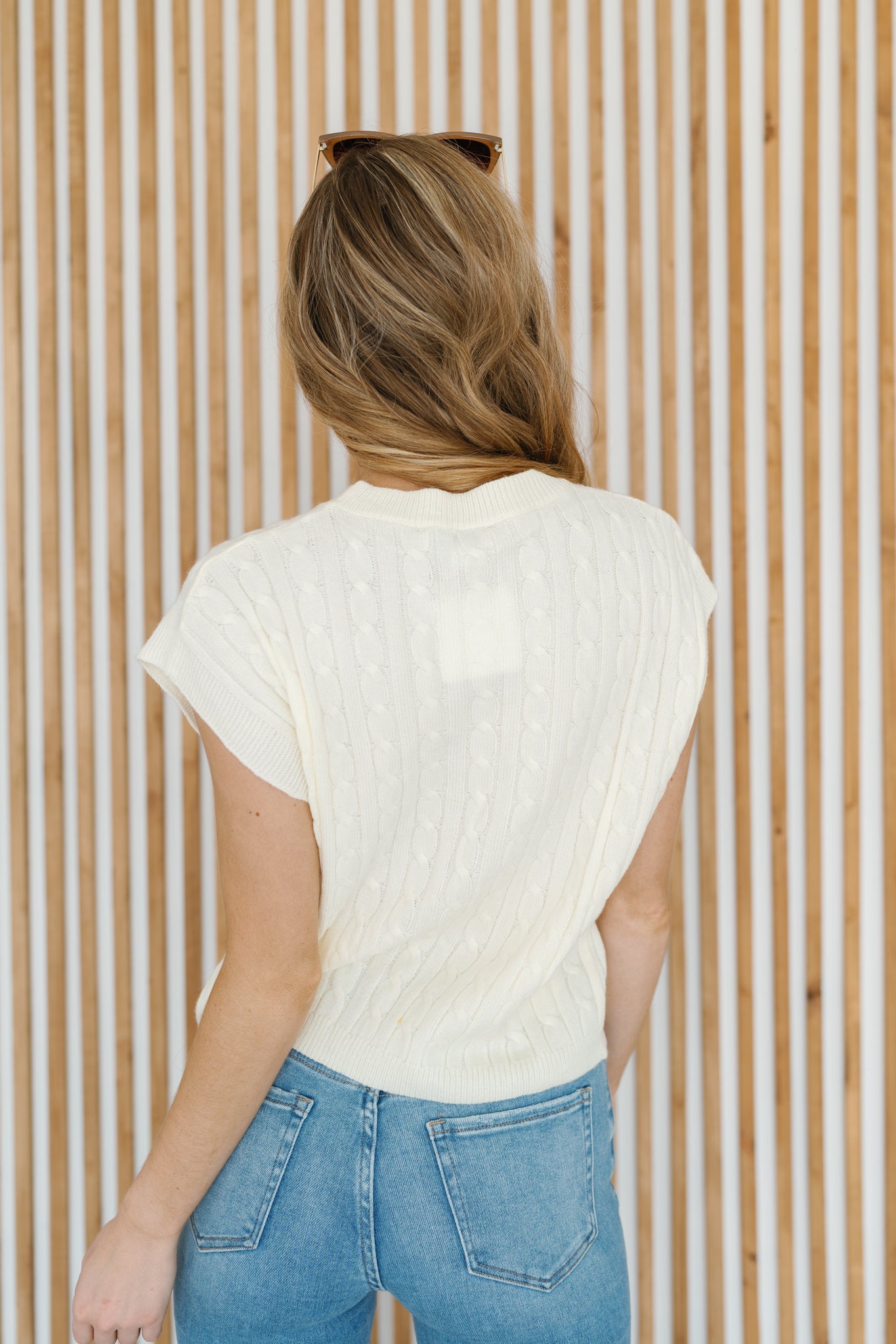 Megan Sweater Vest-White